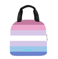 Sac à déjeuner arc-en-ciel asexuel pour femmes et hommes, sac fourre-tout réutilisable, sacs à déjeuner isothermes pour le travail, le pique-nique, l'école ou les voyages
