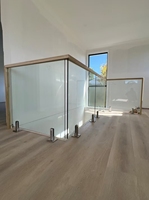 Kit d'escalier flottant moderne et durable à faire soi-même, marches en verre faciles à installer, salon, salle à manger, hôtel, villas, extérieur industriel