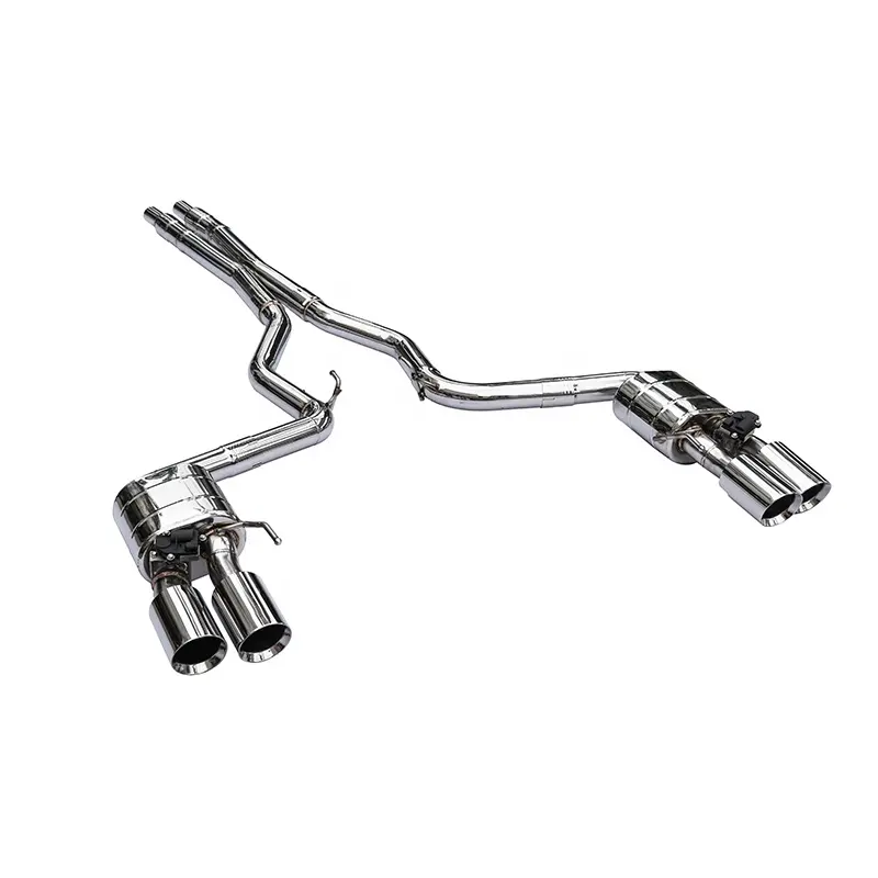 ING high performance catback exhaust for 2010-2014 3.7T 5.0L Mustang GT stainless steel with muffler valve car accessories
