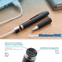 Kamera Pulpen Full HD 1080P dengan Mikrofon Terintegrasi, Perekam Audio Video Saku Portabel untuk Rapat Kantor
