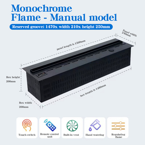 Suministro del fabricante Chimenea 3D Caja de aire silenciosa Chimenea eléctrica Ajuste del tamaño de la llama Chimenea de nebulización con control remoto - Product Image 6