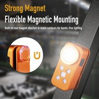 Aluminiumlegierung Clip-Licht Rot-Blaue Warnblinkleuchte 7 Modi 55g Tragbare EDC Schlüsselanhänger-Leuchte Typ-C Aufladung