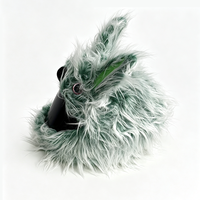 Vente en gros usine : Housse de casque de moto en forme de lapin mignon avec yeux 3D réalistes et fourrure, compatible avec la plupart des casques intégraux