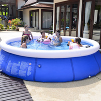 Piscine hors sol robuste en PVC avec structure en bâche et matériau renforcé en maille, directement de l'usine