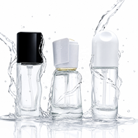 Botol Foundation Cair Kaca Desain Baru, Botol Pompa Lotion Kosong 30ml, Botol Kaca Persegi untuk Krim Foundation Makeup