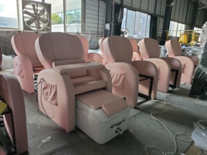 Fauteuil de spa électrique de luxe avec station de massage et de pédicure réglable, mobilier de salon en cuir PU pour soins des mains et des pieds - Product Image 6