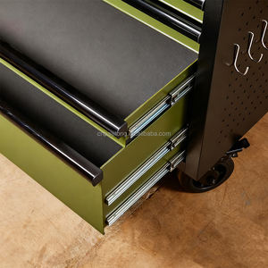 L'armoire de rangement d'outils roule l'OEM verrouillable de conception de 4 tiroirs en acier enduit par poudre du chariot d'outil du mécanicien mobile disponible personnalisable - Product Image 4