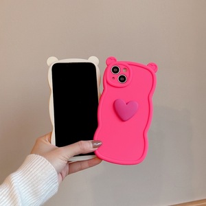 Coque de téléphone 3D Love pour <span class=keywords><strong>iPhone</strong></span> 16 <span class=keywords><strong>Pro</strong></span> Max avec oreille d'ours pour <span class=keywords><strong>iPhone</strong></span> 15 13 <span class=keywords><strong>14</strong></span> Housse de protection de téléphone souple mate avec sensation de peau - Product Image 3