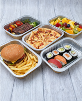 Moule à gâteau en aluminium doré 161x110x30/40/50mm, compatible four, pour préparation de repas et emballage, en vente