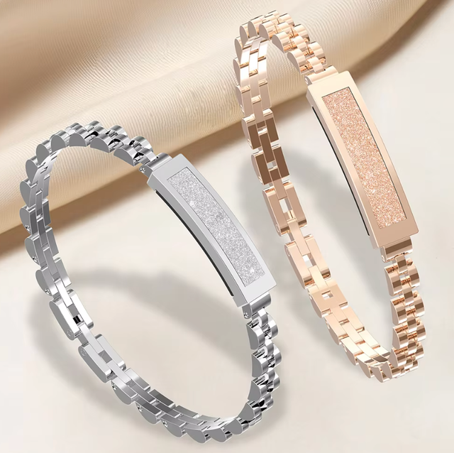 Women's Smart Bracelet SY03 Titanium Alloy Band IP68 Waterproof Sleep Analysis Heart Rate Blood Oxygen Monitor Gesture Control
