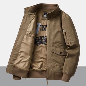Logo personnalisé printemps automne 100% coton col montant multi-poches manteau utilitaire coupe décontractée vêtements de travail <span class=keywords><strong>veste</strong></span> de terrain pour hommes - Product Image 5