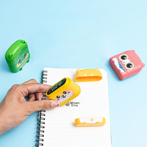 Tampon nominatif double pour enfants, logo personnalisé, pré-encré, encre blanche et noire, tampon nominatif pour vêtements d'enfants - Product Image 6