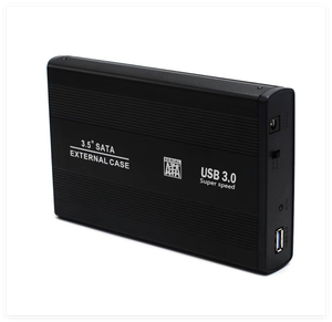 Kim Loại Bạc Đen 3.5 Inch Ổ Đĩa Cứng Bao Vây Trường Hợp Bên Ngoài USB 3.0 Cắm Và Chơi Kim Loại Vỏ Điều Khiển Miễn Phí Siêu Tốc Độ - Product Image 3