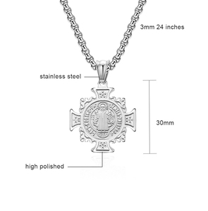 Collar con <span class=keywords><strong>Medalla</strong></span> y Cadena <span class=keywords><strong>de</strong></span> Acero Inoxidable con Dije <span class=keywords><strong>de</strong></span> Cruz <span class=keywords><strong>de</strong></span> <span class=keywords><strong>San</strong></span> <span class=keywords><strong>Benito</strong></span> - Product Image 6