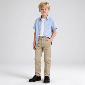 <span class=keywords><strong>Pantaloni</strong></span> Scolastici <span class=keywords><strong>Kaki</strong></span> Personalizzati OEM all'Ingrosso, <span class=keywords><strong>Pantaloni</strong></span> in Poliviscosa per Ragazzi, <span class=keywords><strong>Pantaloni</strong></span> Casual per Bambini - Product Image 4