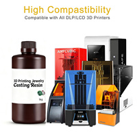 Resin Printer 3D yang Dapat Dicetak 1kg, Dapat Disesuaikan - Resolusi Tinggi 405nm LCD UV-Curing Photopolymer untuk Perhiasan, Mudah Dicetak, Kompatibel