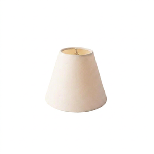 Abat-jour conique en tissu mat blanc, installation par clip, ton neutre, abat-jour de remplacement pour lustre résidentiel - Product Image 1