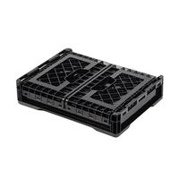 Caisse en plastique pliable et empilable de 26 litres, robuste, pour le stockage et le transport de légumes, fruits, bière, vin, produits agricoles et lait
