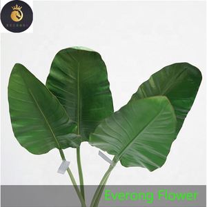 Abanico Artificial, hoja de palmera, pájaro del paraíso, hojas, planta <span class=keywords><strong>Tropical</strong></span>, hoja de tacto Real, decoración del hogar para boda, arreglo floral - Product Image 2