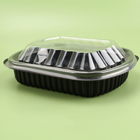 Boîte à viande rectangulaire en PP de qualité alimentaire durable pour le stockage et le transport, emballage alimentaire commercial
