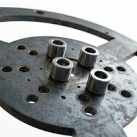Plaque de gabarit de perçage circulaire en acier sur mesure pour alignement précis des composants, outil de perçage de précision pour l'usinage industriel
