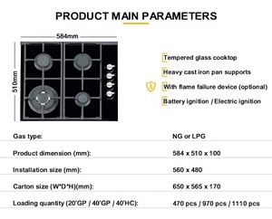 Kitchen Cooking Equipments Built-In Gas <b>Stove</b> Manufacturer China - Product Image 3