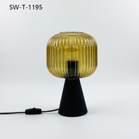 Lampe de table en verre de style postmoderne simple pour hôtel, décoration douce, modèle de chambre, salon, chambre à coucher, lampe de chevet pour chambre à coucher