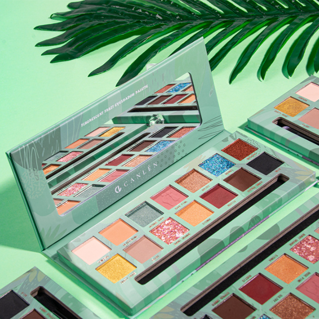 New Arrive 14 Color Eyeshadow Plate Earth Color Pearl Matte Green Portable Wholesale Private Label Eye Shadow Makeup