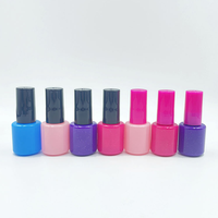 Flacons de vernis à ongles en gel UV vides de 10 ml, forme ronde, avec logo personnalisé et bouchon pinceau, vente en gros