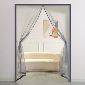 Rideau de <span class=keywords><strong>porte</strong></span> magnétique en tissu moderne en acier inoxydable, anti-moustiques, facile à installer, rideau anti-mouches magnétique <span class=keywords><strong>pour</strong></span> bébés et enfants - Product Image 5