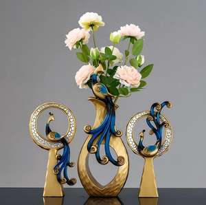 Statua in Resina Stile Nordico Minimalista Retrò <span class=keywords><strong>Fenice</strong></span> Pavone, Oggetto d'Arte per Arredamento Casa e Soggiorno di Tendenza - Product Image 6