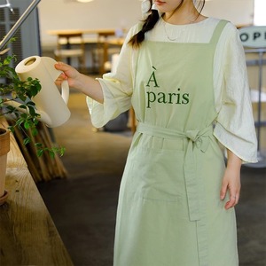 Summer Thin Apron For Kitchen Home Use Women Embroidered Pure Cotton Water Repellent Daily Cooking Apron - Product Image 2