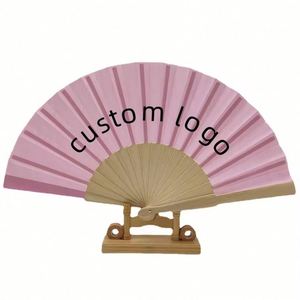 Customized Gold and Silver Color Wooden Hand Fan for Dancing or Party <b>Gift</b> - Product Image 5