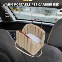 Sac de transport portable pour animaux de compagnie en tissu Oxford avec fermeture éclair, lit pour chat et chien, nid d'hiver pour voyage en voiture, double usage, chaud