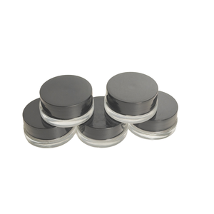 Wadah kosmetik stoples krim mata kaca dasar tebal profil rendah bulat 7ml dengan tutup putih/hitam - Product Image 3