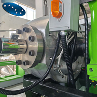 Ligne de production d'extrusion de granulés de plastique à vis simple à double étage avec alimentateur latéral industriel