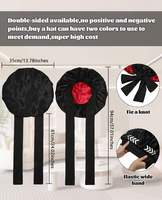 Topi Bulat Pita Satin Berlapis Ganda, Ikat Rambut Sutra, Perawatan Kecantikan Rambut, Topi Bertepi Lebar, Bando, Topi Tidur, Bonnet