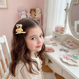 Trending di lusso con perline e mollette in tessuto e perle decorazioni per capelli per bambini vendita calda all'ingrosso per ragazze - Product Image 3