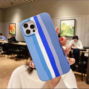เคสโทรศัพท์ TPU ซิลิโคนลายรุ้งด้านหลังกันกระแทกสำหรับ iPhone 13 12 PRO MAX R S MAX SE - Product Image 5