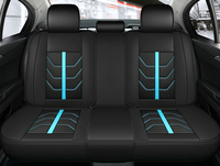 Housses de siège avant, protecteurs de siège de voiture en tissu respirant et en cuir, compatibles avec la plupart des camionnettes SUV berlines, noir