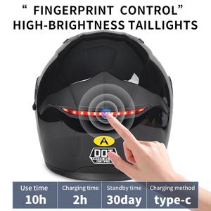 Nhà Máy Bán buôn LED Đèn đuôi đầy đủ mặt mở xe máy Mũ bảo hiểm ABS Modular Flip Dot được phê duyệt đôi <span class=keywords><strong>D</strong></span> đóng cửa tất cả - Product Image 3