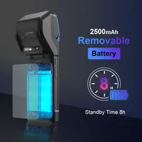 PDA intelligent portable à écran tactile NFC Android 13 avec imprimante thermique intégrée 4G/3G en stock