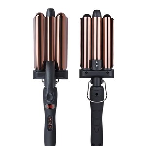 Fer à boucler professionnel pour cheveux, triple baril rotatif automatique, fer à friser électrique, baguette à boucler les cheveux - Product Image 3