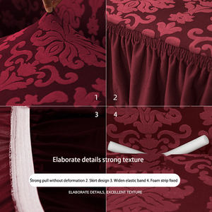 Directo de fábrica al por mayor de estilo europeo personalizado de doble teñido de punto jacquard funda de sofá elástica - Product Image 4