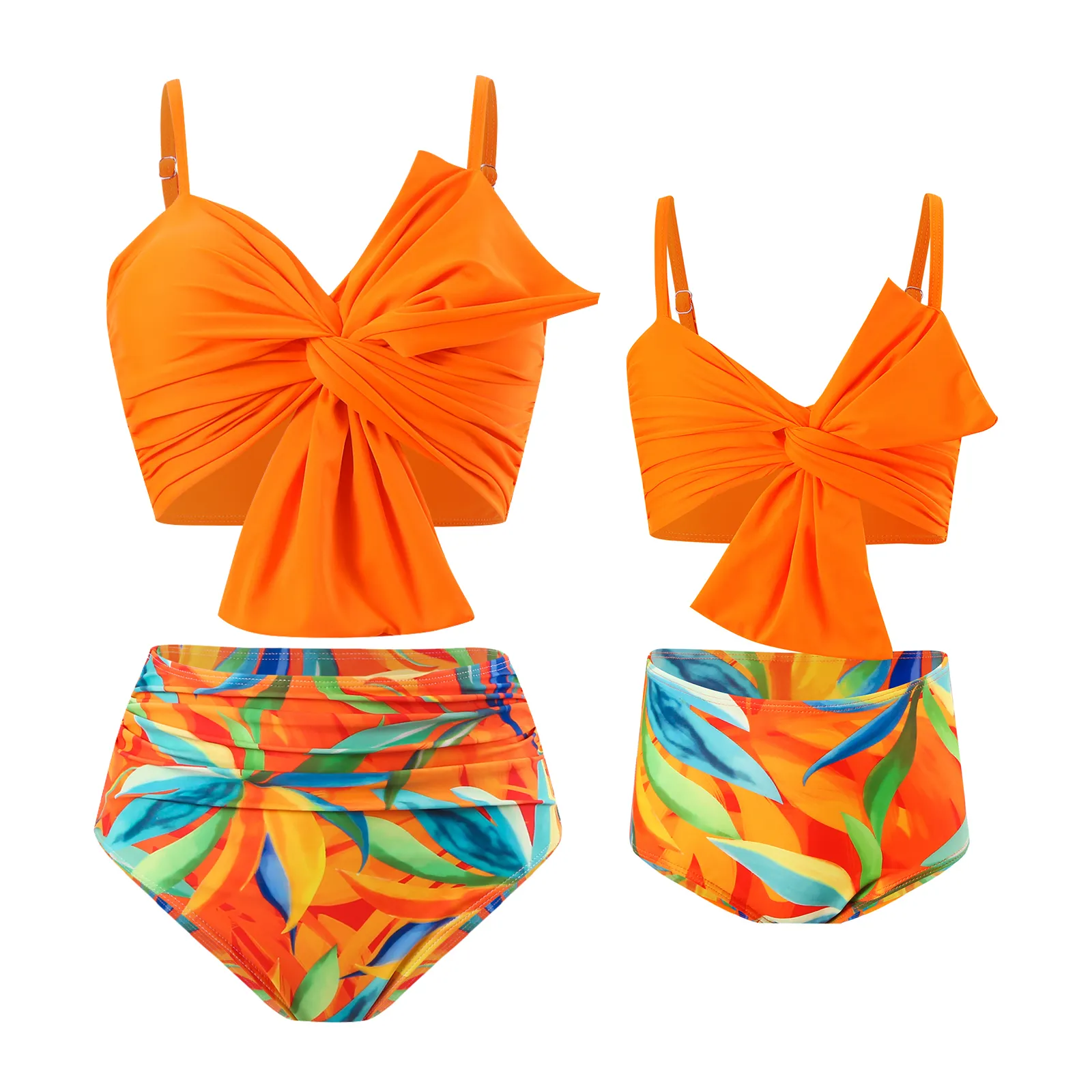 2024 new swimwear & beachwear cover up mother and daughter family matching swimwear sexy bikini swimsuit