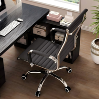 Silla de Oficina Ergonómica de Cuero, Moderna, Giratoria, con Respaldo Alto, Resistente al Agua y al Desgaste, con Función de Ajuste de Altura