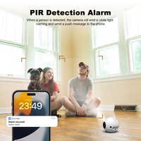 Robot compagnon pour animaux de compagnie USMILEPET AI, robot intelligent mobile pour animaux de compagnie avec caméra, station de recharge automatique, 6 modes de jeu, jouet interactif pour chat