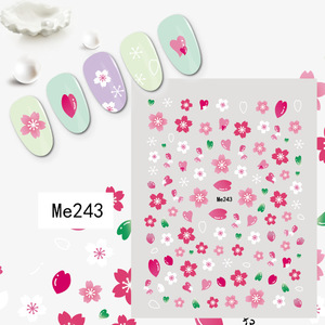 Nouveauté : Autocollants d'art floral estival, décalcomanies en plastique, autocollants pour manucure, accessoires pour nail art - Product Image 1