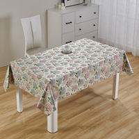 Nappe de table en PVC métallique ornée de fleurs RNPT, avec support tissé, imperméable, facile à nettoyer, pour table à manger