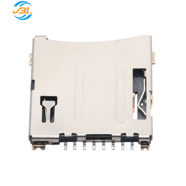 8P Push Pull Type Micro SMT Stainless Steel SD Card Socket ROHS Certified for AI Electronic Products